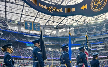 Vandenberg's Honor Guard Presents the Colors During Rams Game