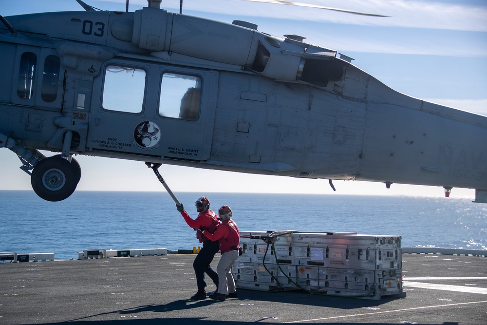 Sailors Conduct a VERTREP