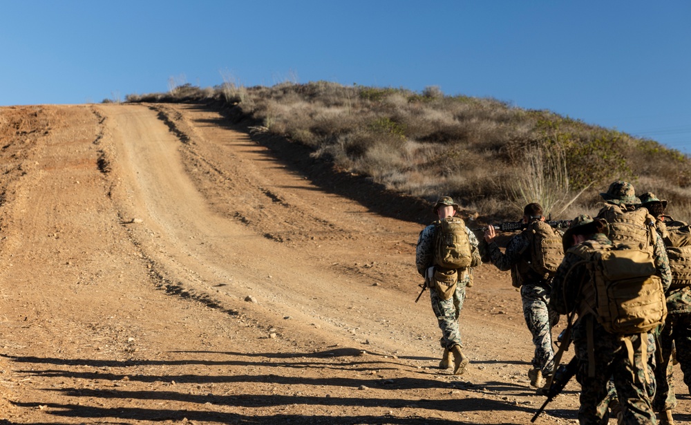 1st ANGLICO conducts 10K hike during Steel Knight