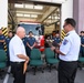 U.S. Army Garrison Okinawa, Matthew Spreitzer, Fire and Emergency Services chief, receives a Farewell