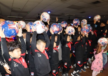 403rd AFSB volunteers hosts community relations event with local youth soccer club