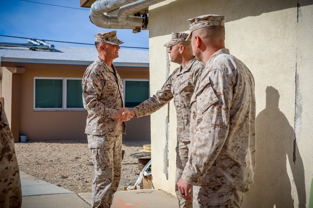 U.S. Marine Corps Lt. Gen. Leonard Anderson observes Reserve Marines’ training for upcoming deployment
