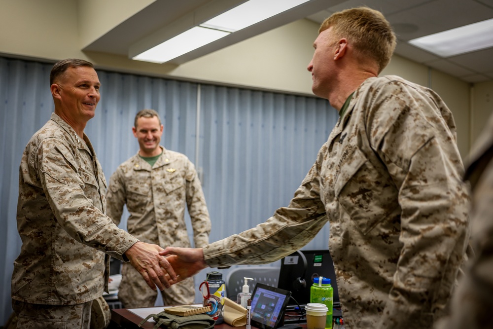 U.S. Marine Corps Lt. Gen. Leonard Anderson observes Reserve Marines’ training for upcoming deployment
