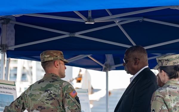 U.S. Secretary of Defense Lloyd Austin visits servicemembers in Japan; thanks U.S. Army’s 5th Composite Watercraft Company