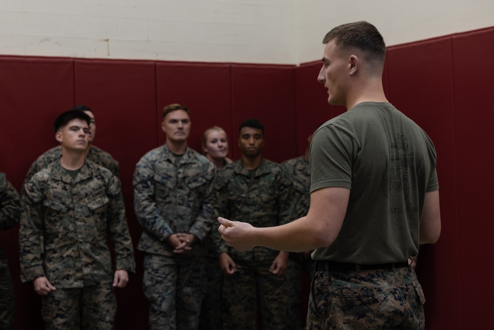 3d Intelligence Battalion Marines Participate in MCMAP Physical Training