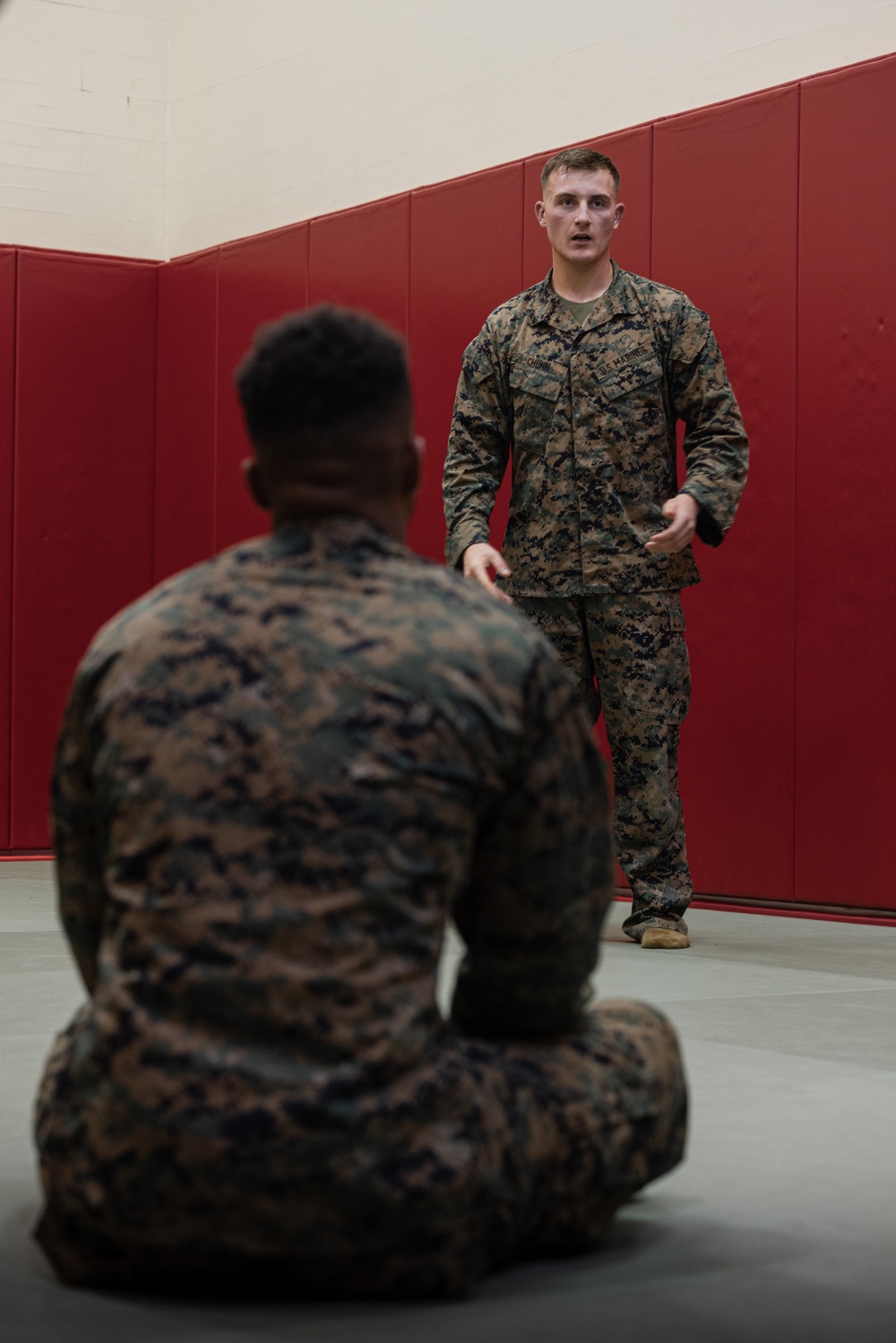 3d Intelligence Battalion Marines Participate in MCMAP Physical Training