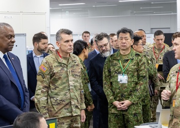 Yama Sakura 87: Secretary of Defense Visits Camp Asaka