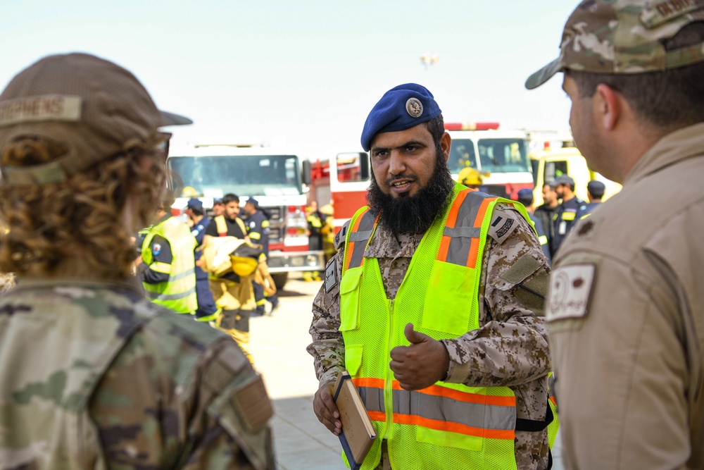378 AEW Airmen and Host Nation Partners Collaborate on Emergency Response Exercise