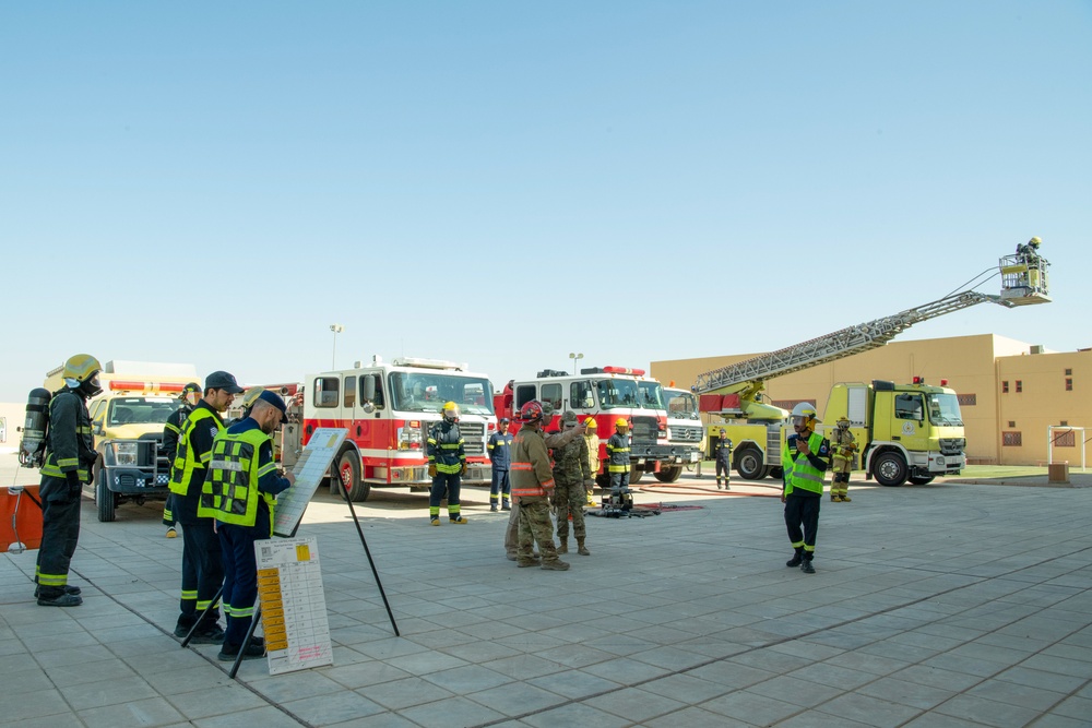 378 AEW Airmen and Host Nation Partners Collaborate on Emergency Response Exercise