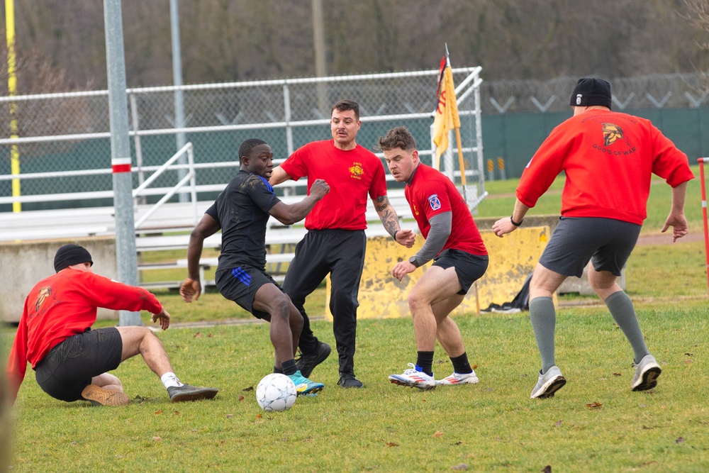 5-25 FAR Plays Soccer as part of Sports Week at MKAB