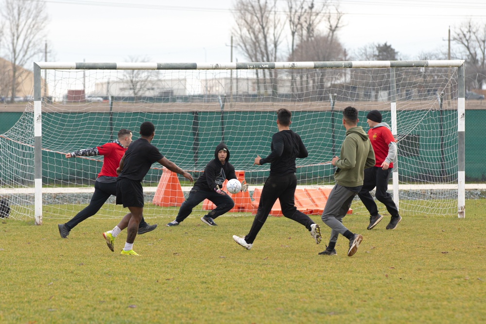 5-25 FAR Plays Soccer as part of Sports Week at MKAB