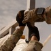 U.S. Airmen build tents during tactical airfield exercise