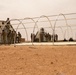 U.S. Airmen build tents during tactical airfield exercise