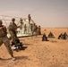 U.S. Airmen build tents during tactical airfield exercise