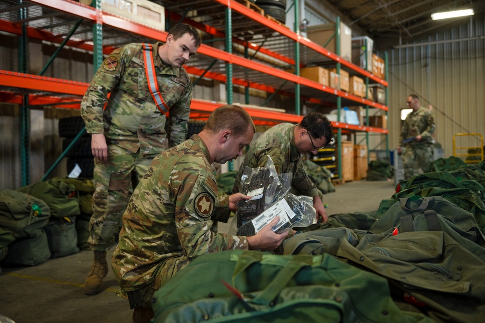 Combat Readiness Exercise 169th Logistics Readiness Squadron bag supply issue