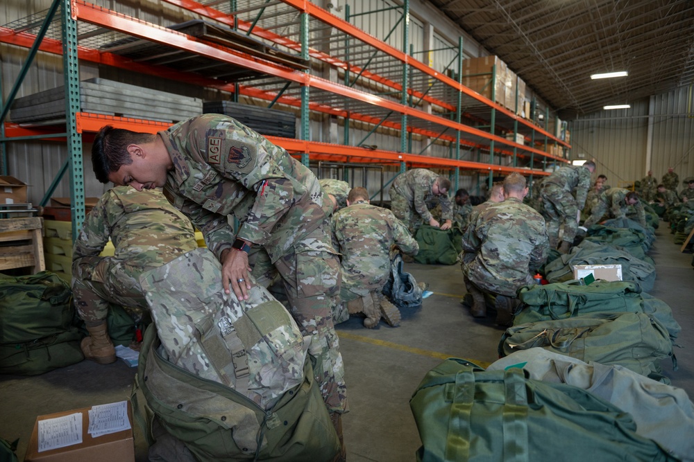 Combat Readiness Exercise 169th Logistics Readiness Squadron bag supply issue