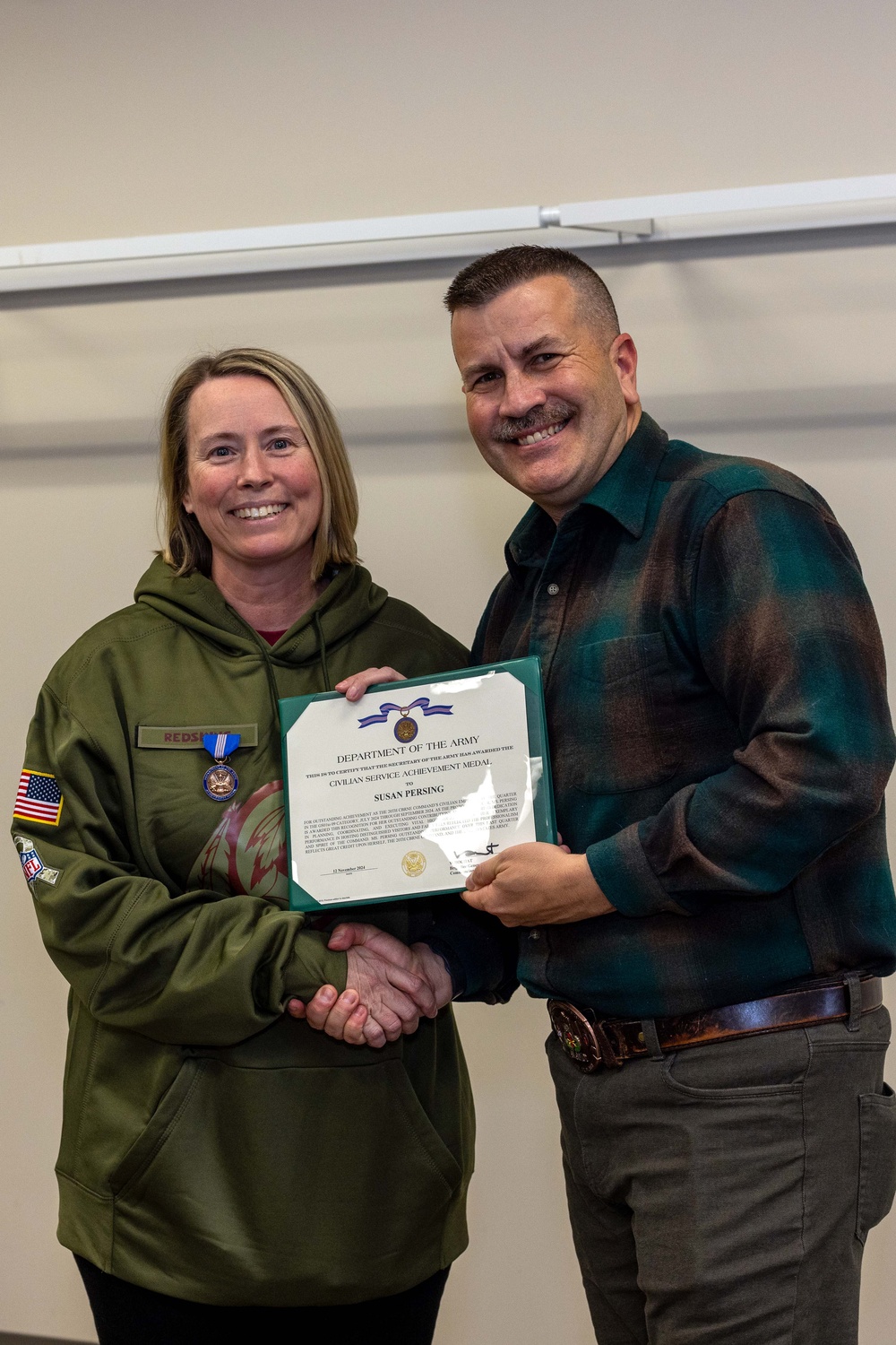 US Army civilian protocol officer recognized for service at premier CBRNE formation