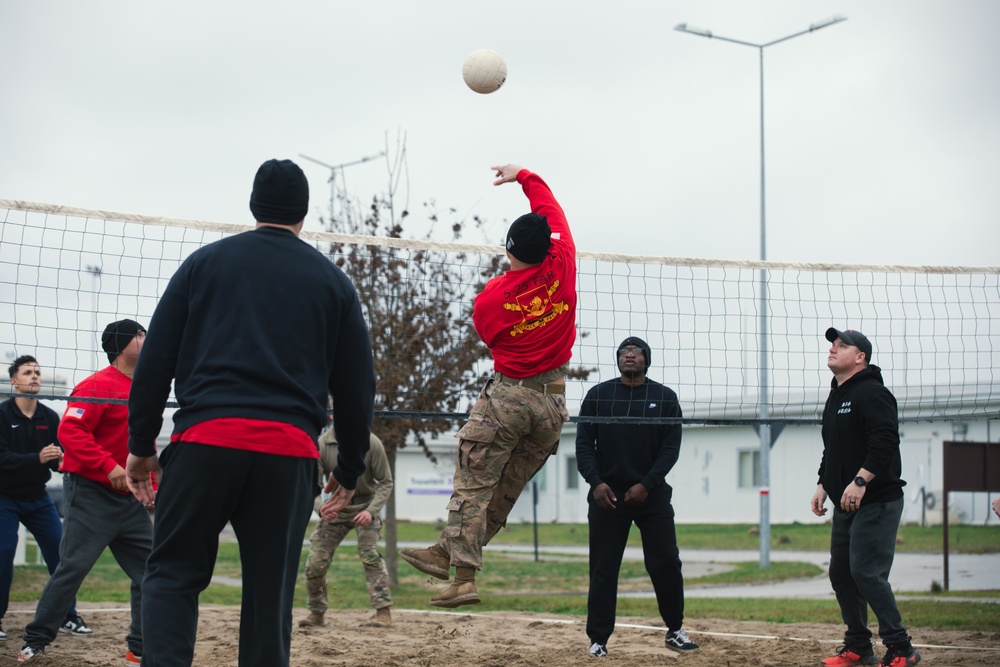 5-25 FAR Plays Volleyball as part of Sports Week at MKAB