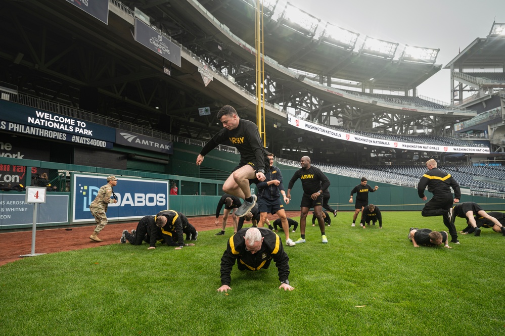 Army vs. Navy HIIT workout at Nationals Park
