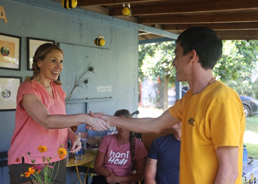 Assistant SECNAV Visits HI Honey Farm