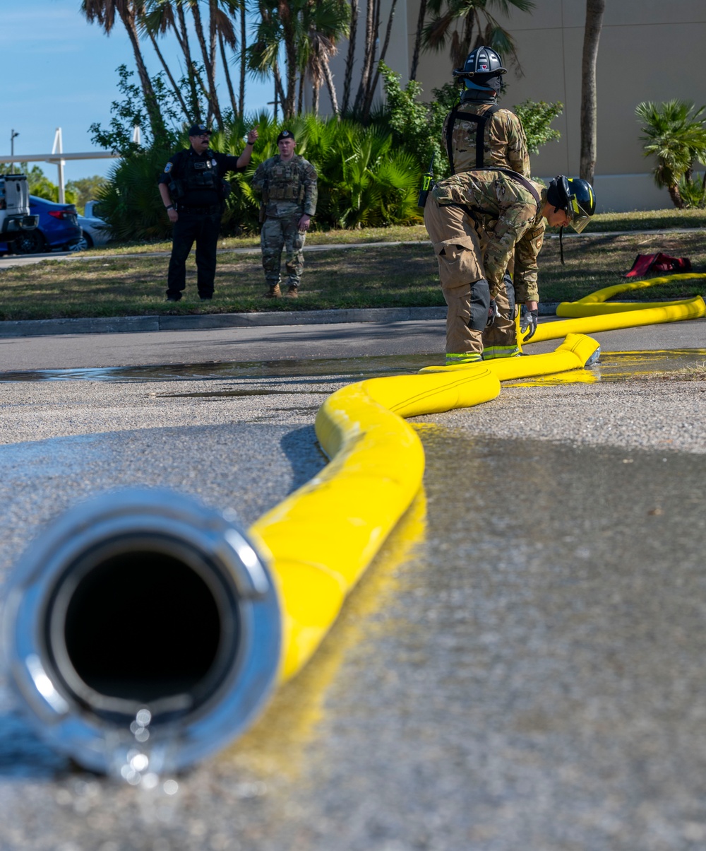 MacDill 6th Civil Engineer Squadron responds to car fire