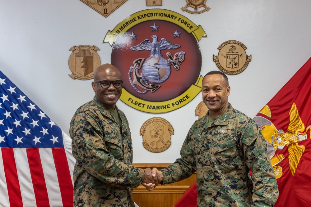 Brig. General Douglas C. Sanders Visits II MEF Commanding General