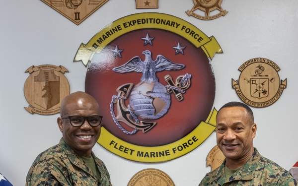 Brig. General Douglas C. Sanders Visits II MEF Commanding General