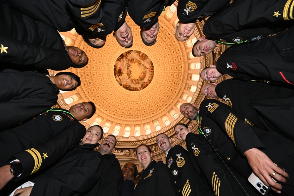 Navy Recruiters of the year tour the U.S. Capitol