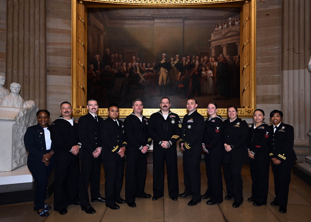 Navy Recruiters of the year tour the U.S. Capitol