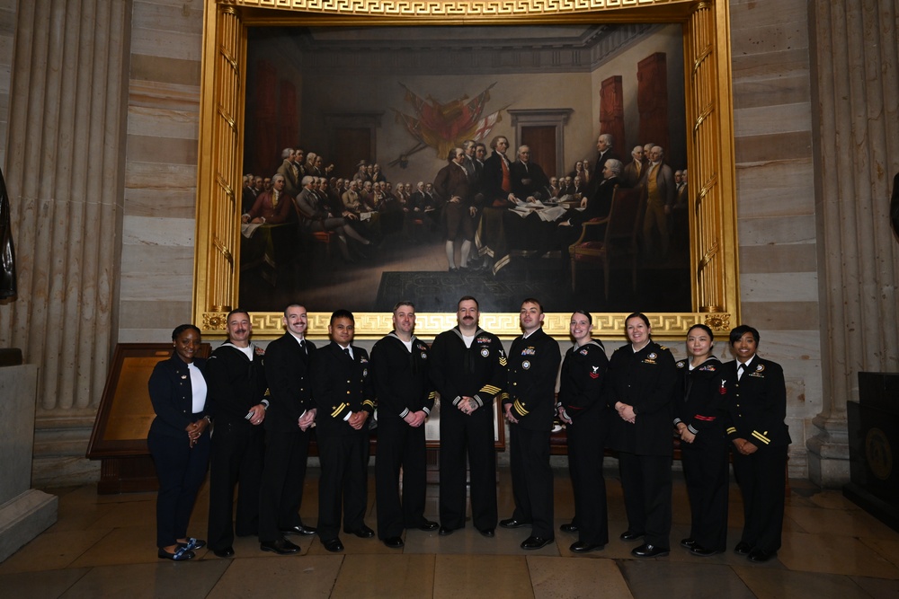 Navy Recruiters of the year tour the U.S. Capitol