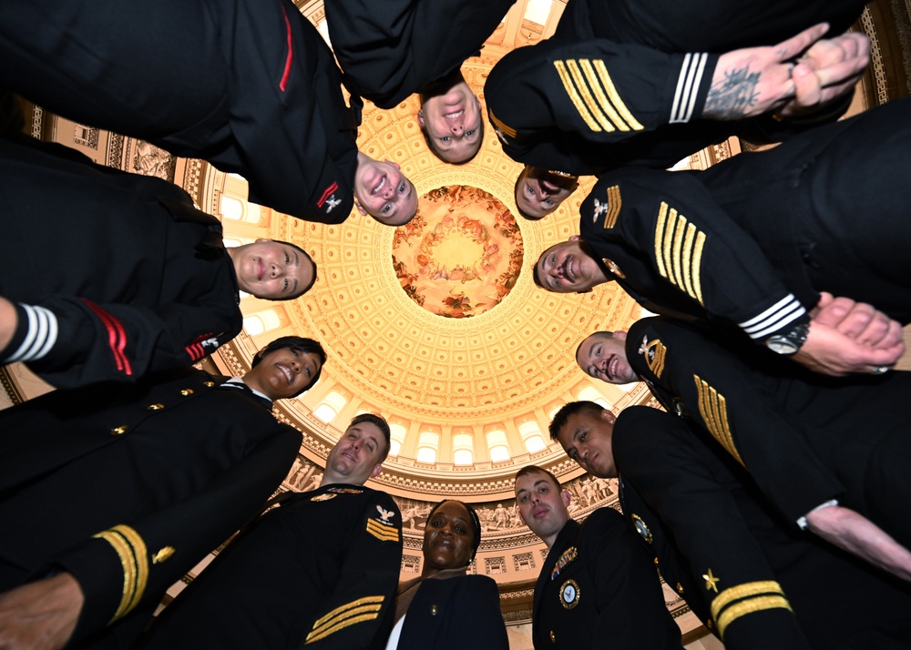 Navy Recruiters of the year tour the U.S. Capitol