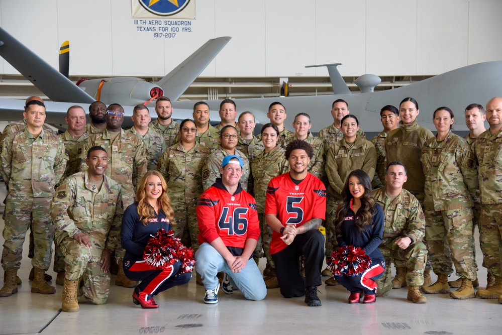 Houston Texans visit the 147th Attack Wing