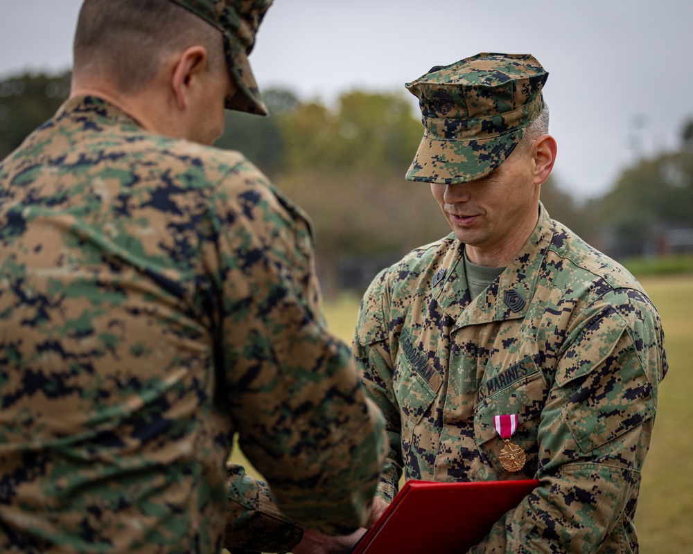 Master Gunnery Sgt. Goodman retirement ceremony