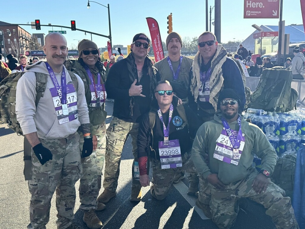 164th Airlift Wing Airmen participates in the 2024 St. Jude Marathon