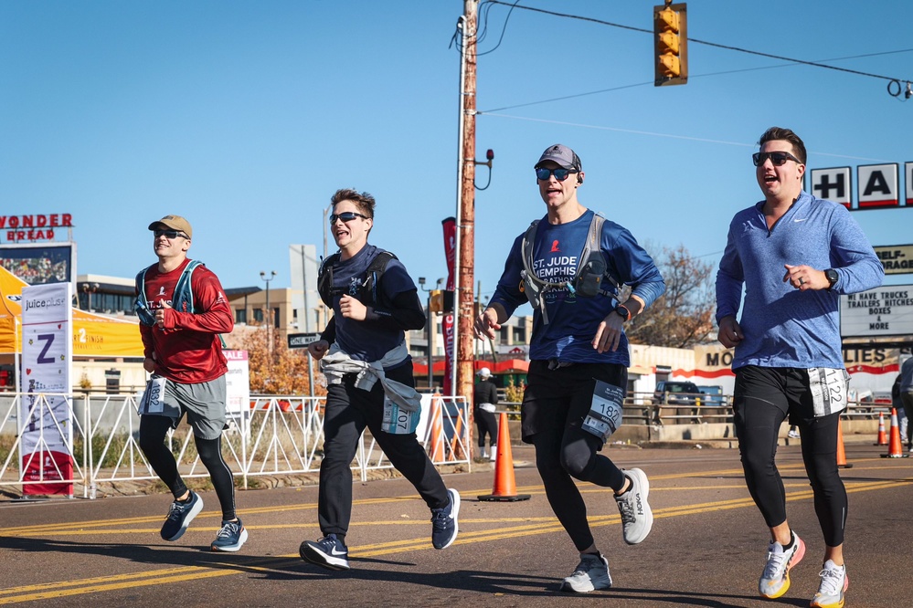 164th Airlift Wing Airmen participates in the 2024 St. Jude Marathon