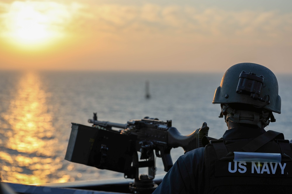 USS The Sullivans Transits Suez Canal