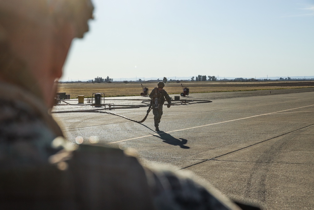 Steel Knight 24: MWSS-373 Marines test forward arming and refueling point at Beale AFB