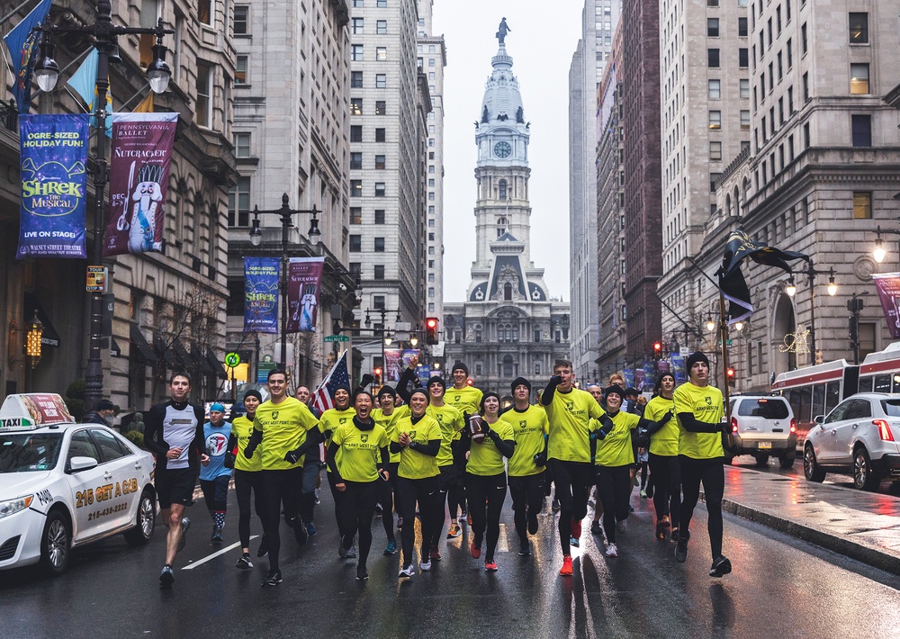 Marathon Team takes Army-Navy Game Ball Run mantle, begins journey to D.C. Wednesday