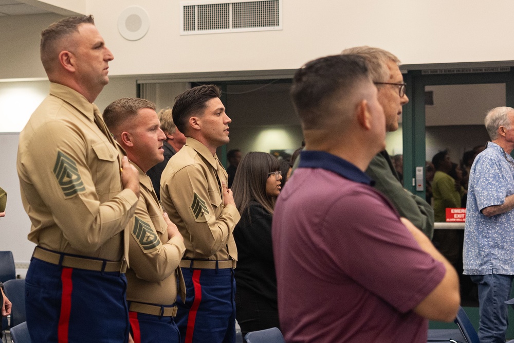 U.S. Marine presented with Challenge Coin after taking Life Saving Action