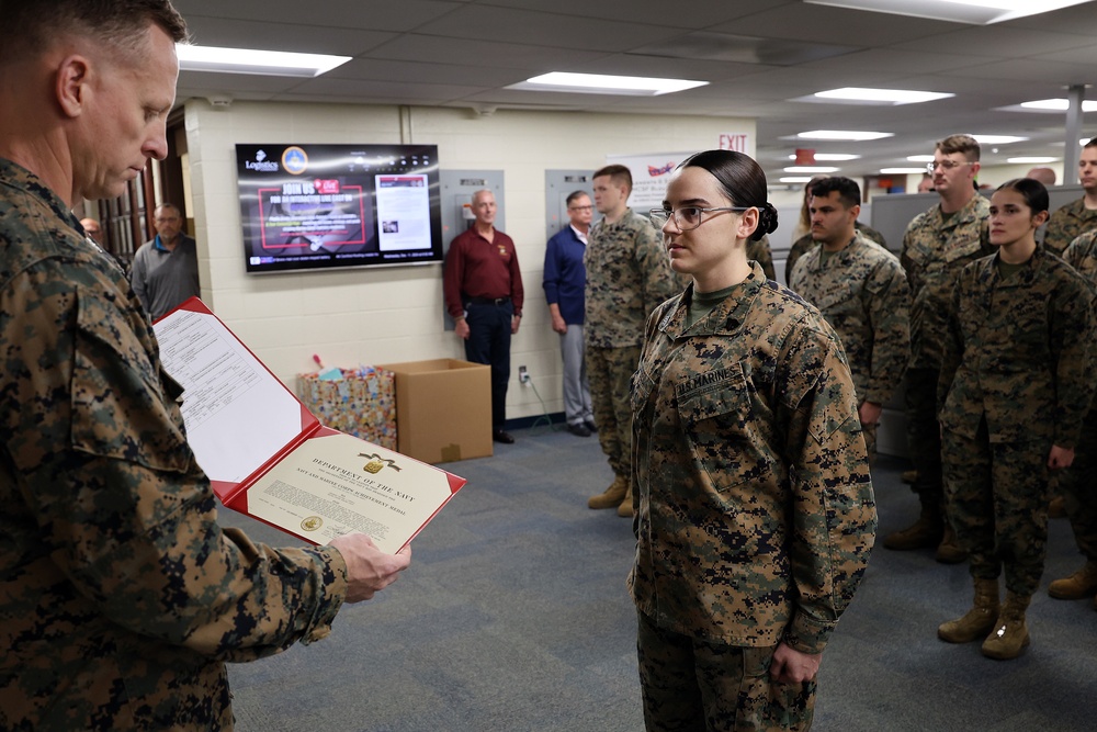 Marine Earns Award for Leadership, Initiative on Blount Island