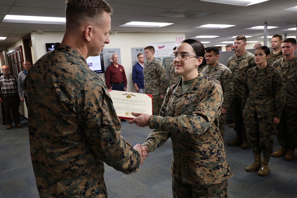 Marine Earns Award for Leadership, Initiative on Blount Island