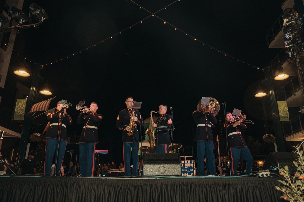 Marine Band San Diego and Bruno Little Italy Tree Lighting event