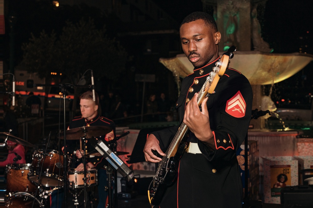 Marine Band San Diego and Bruno Little Italy Tree Lighting event