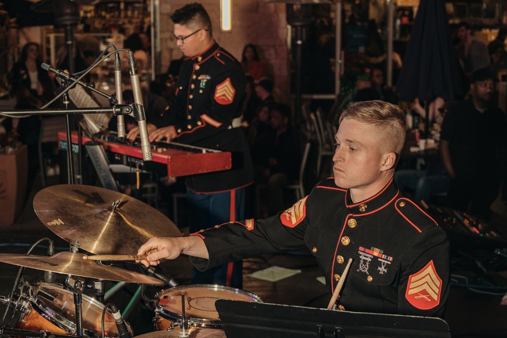 Marine Band San Diego and Bruno Little Italy Tree Lighting event