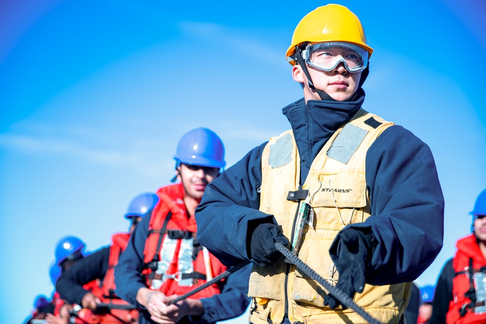 Sailors Conduct a Replenishment-at-Sea