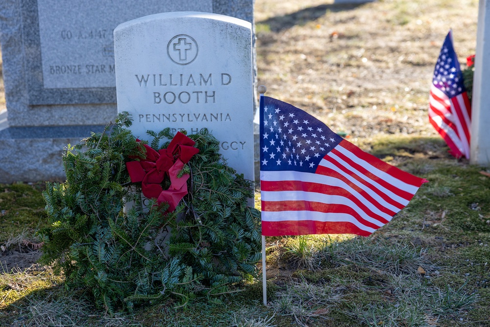 Volunteer spirit, hard work in paying respect to those buried at cemetery during Wreaths Across America