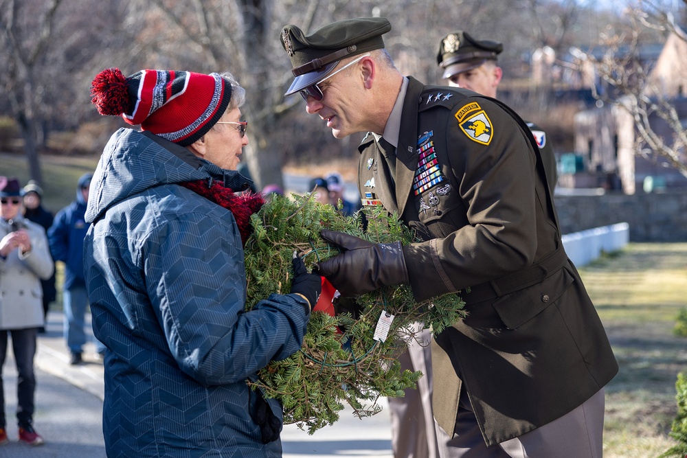 Volunteer spirit, hard work in paying respect to those buried at cemetery during Wreaths Across America