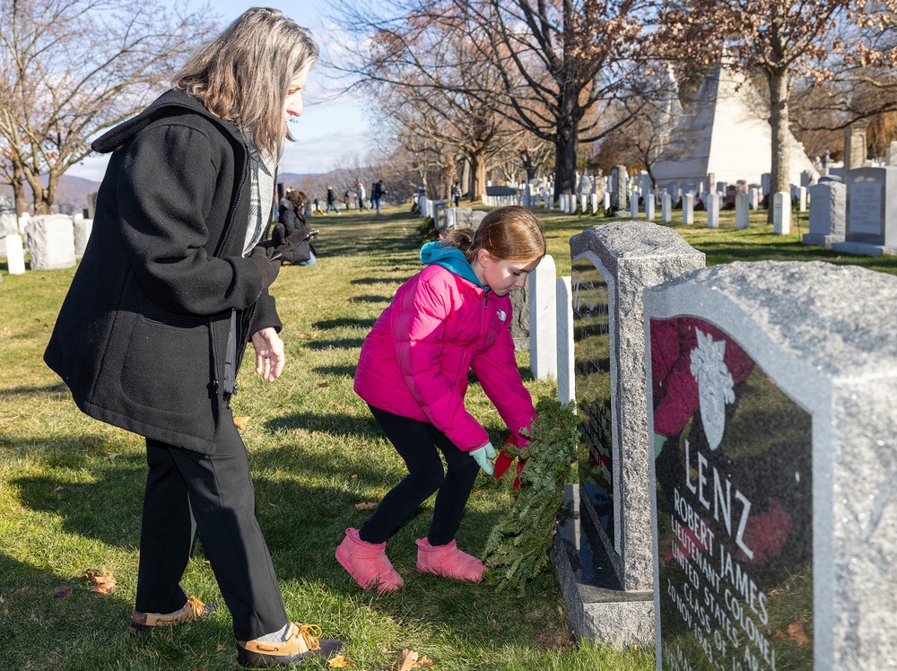 Volunteer spirit, hard work in paying respect to those buried at cemetery during Wreaths Across America