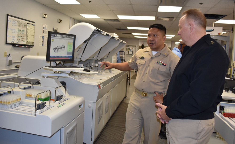 Rear Admiral Darin K. Via visits Navy Drug Screening Laboratory Jacksonville