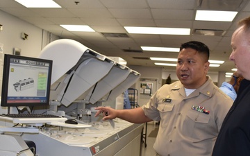 Rear Admiral Darin K. Via visits Navy Drug Screening Laboratory Jacksonville